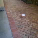 Finished product. This paved area looks like new after having the slippery black mold removed.